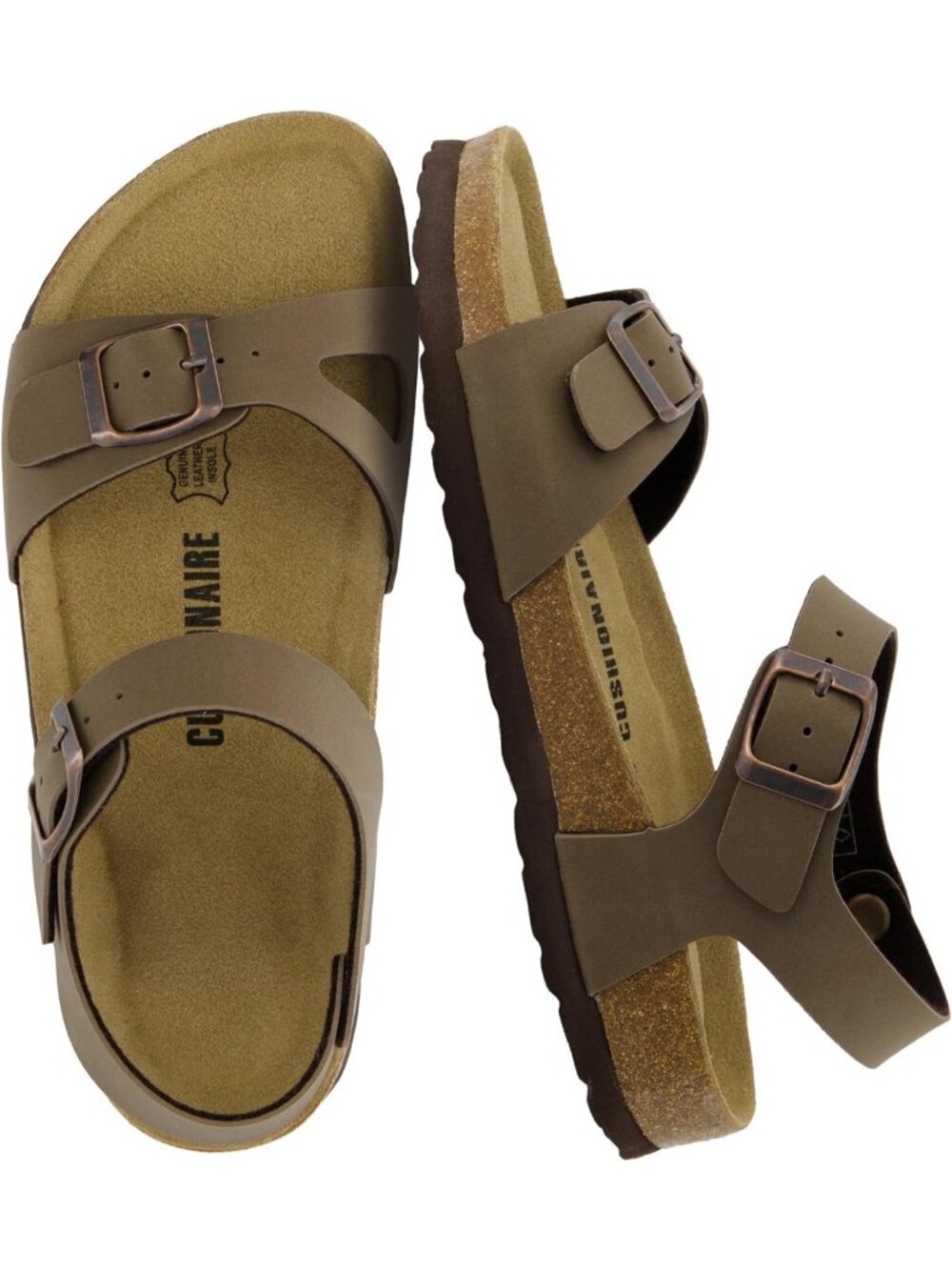 Comfortable Cork Footbed Sandals for Women with Ankle Backstrap - Stylish